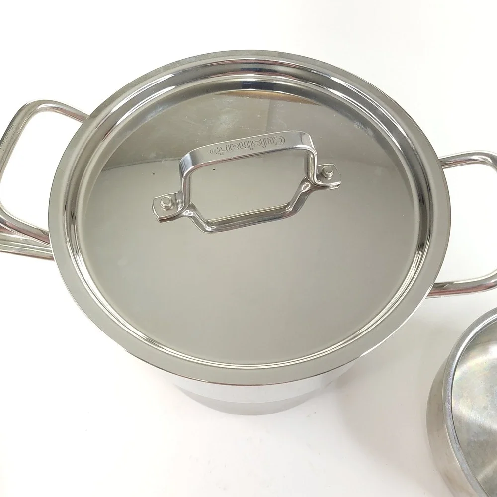 Cuisinart Multiclad Pro 1.5qt and 3 qt Saucepans with Lids and Steamer Insert
